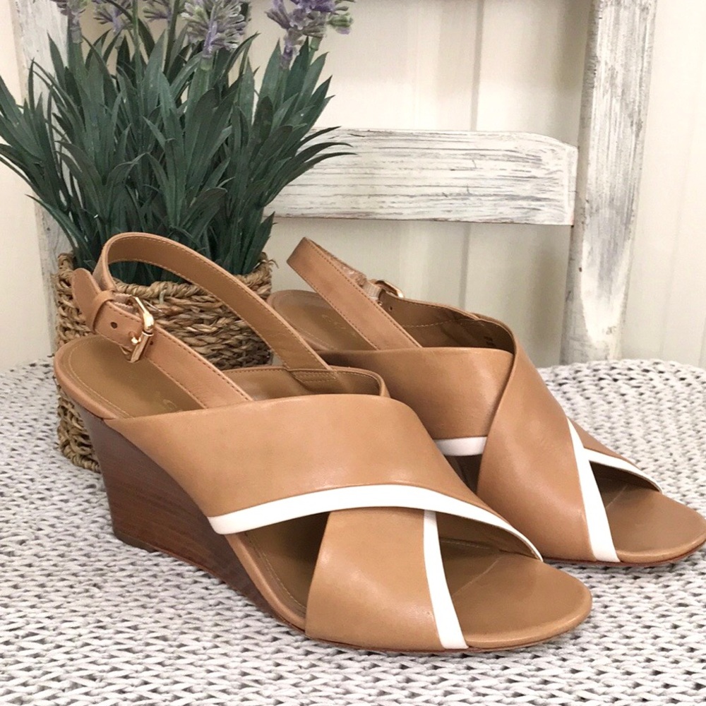Coach Randy Leather Wedge Sandal - Picture 4 of 16